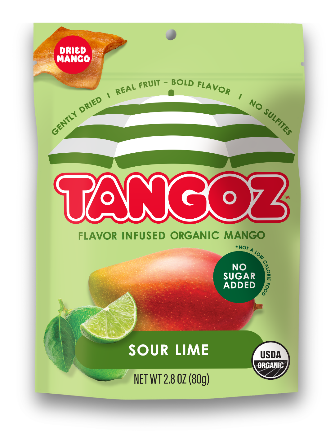 TANGOZ Sour Lime Organic Dried Mango